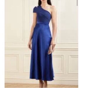 NWT Ted Baker Elegant Ivena Cobalt Blue One-Shoulder Dress Sz US 12 Or Ted Sz 5